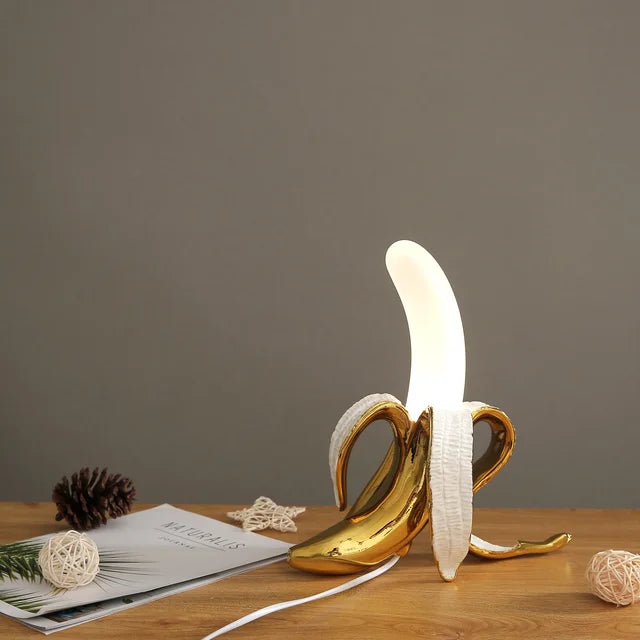 BananaGlow - Dekorativ Bananlampa – Unik LED Bordslampa