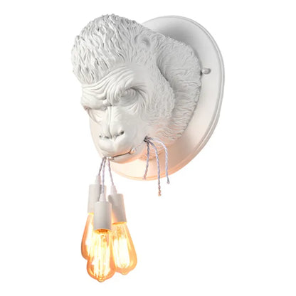 GorillaGlow - Industriell Gorilla Vägglampa med LED för Vardagsrum och Bar