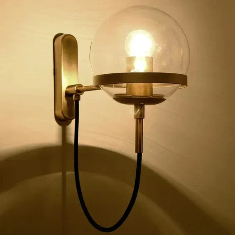 GlassGlow - Modern Glas Vägglampa – LED Vägglampa för Vardagsrum &amp; Hall