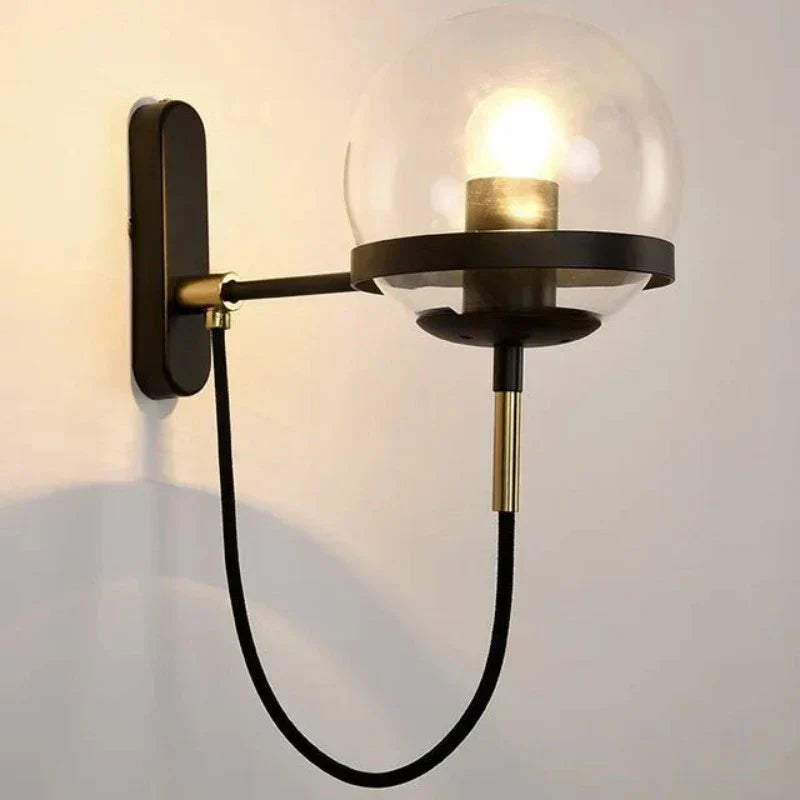 GlassGlow - Modern Glas Vägglampa – LED Vägglampa för Vardagsrum &amp; Hall