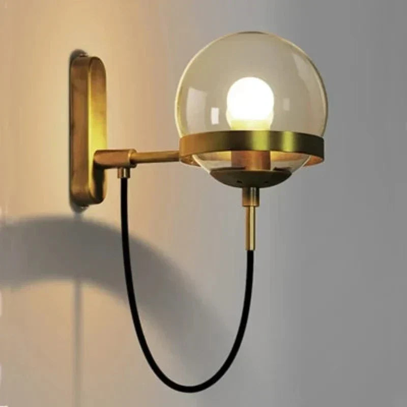 GlassGlow - Modern Glas Vägglampa – LED Vägglampa för Vardagsrum &amp; Hall