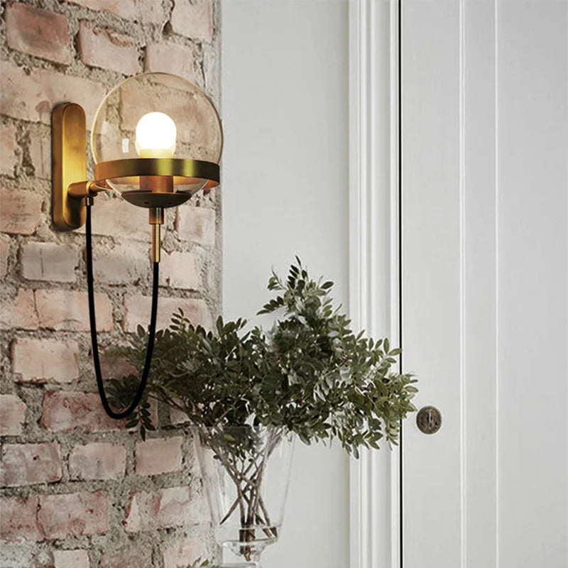 GlassGlow - Modern Glas Vägglampa – LED Vägglampa för Vardagsrum &amp; Hall