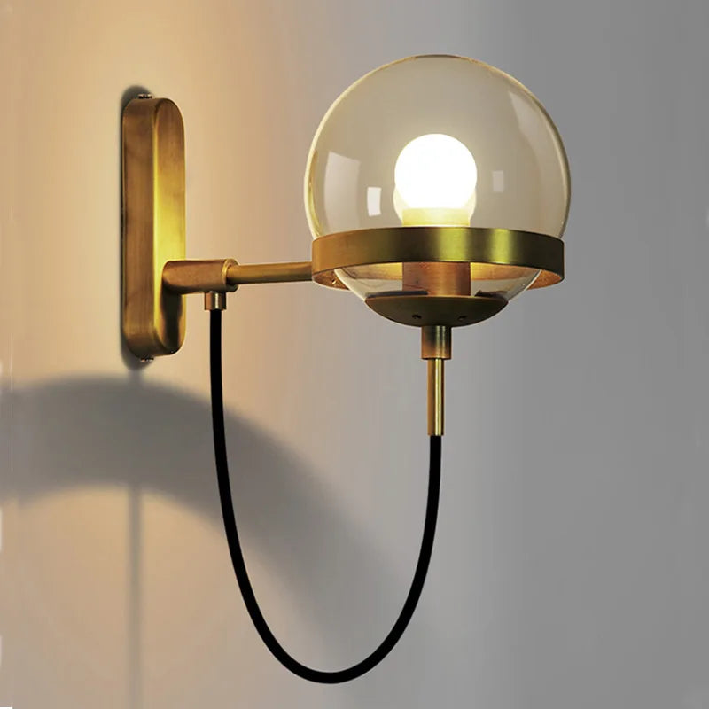 GlassGlow - Modern Glas Vägglampa – LED Vägglampa för Vardagsrum &amp; Hall