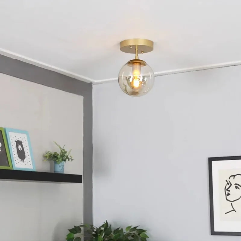 CrystalSphere - Modern Glasplafondlampa