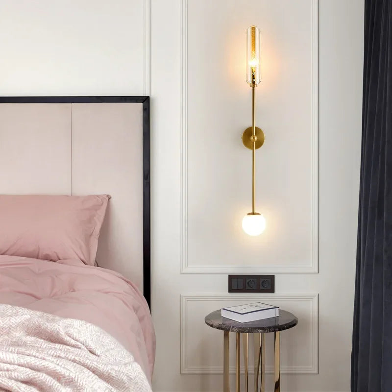 NordicGlow - LED Vägglampa av Glas – Stilfull Väggbelysning