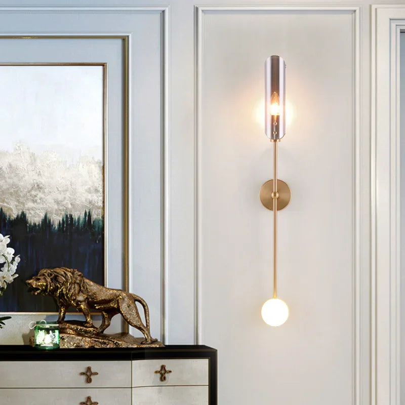 NordicGlow - LED Vägglampa av Glas – Stilfull Väggbelysning