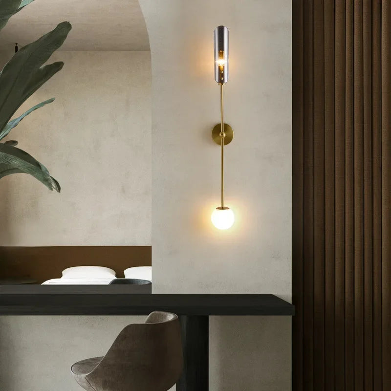 NordicGlow - LED Vägglampa av Glas – Stilfull Väggbelysning