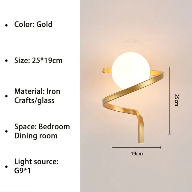LumiÉlégance – Modern glasvägglampa för en lyxig känsla