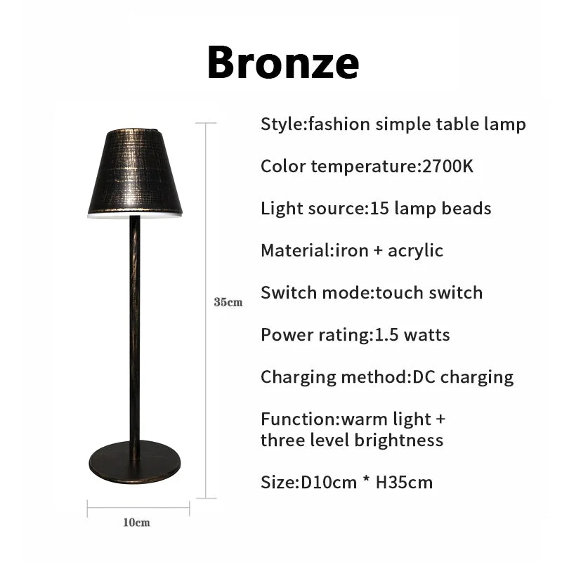 LumiGlide - Uppladdningsbar LED Bord- och Arbetslampa