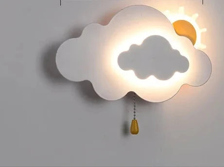 KidsCloud - LED Nattlampa med Moln och Luftballongdesign – Vägglampa