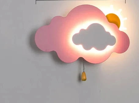 KidsCloud - LED Nattlampa med Moln och Luftballongdesign – Vägglampa