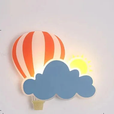 KidsCloud - LED Nattlampa med Moln och Luftballongdesign – Vägglampa