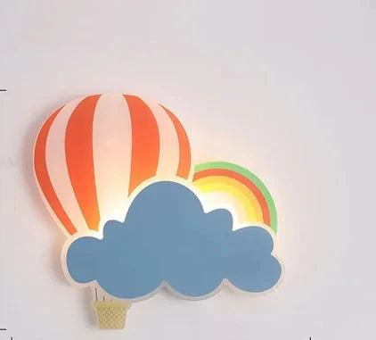 KidsCloud - LED Nattlampa med Moln och Luftballongdesign – Vägglampa