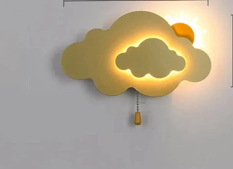 KidsCloud - LED Nattlampa med Moln och Luftballongdesign – Vägglampa