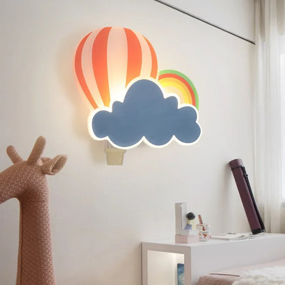 KidsCloud - LED Nattlampa med Moln och Luftballongdesign – Vägglampa