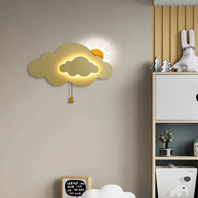 KidsCloud - LED Nattlampa med Moln och Luftballongdesign – Vägglampa