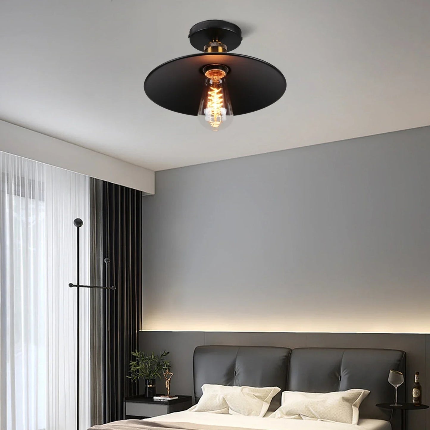 RetroGlow - Vintage Industriell Taklampa för Stilig Inredning