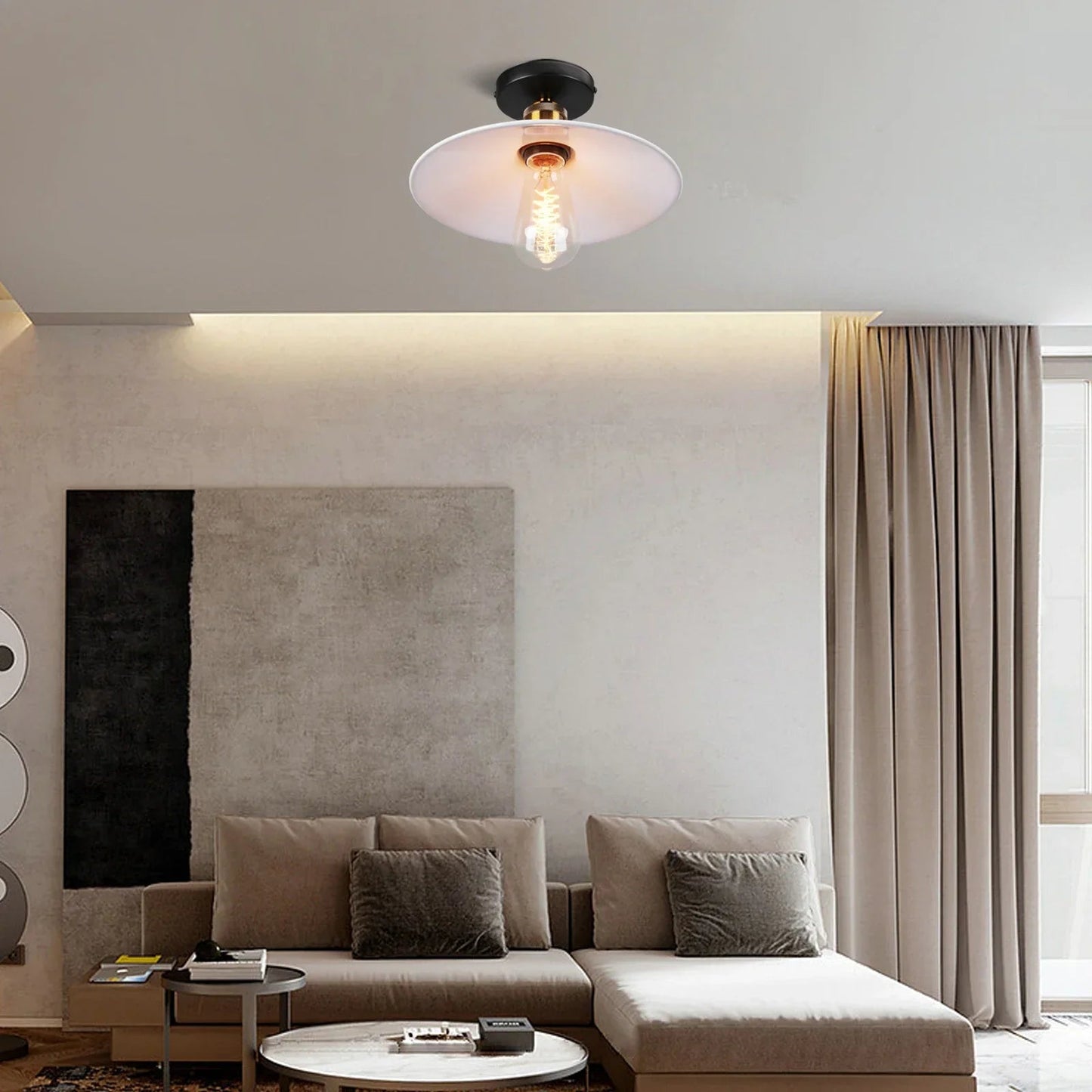 RetroGlow - Vintage Industriell Taklampa för Stilig Inredning