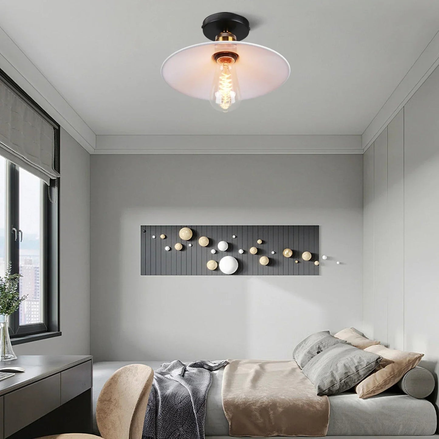 RetroGlow - Vintage Industriell Taklampa för Stilig Inredning