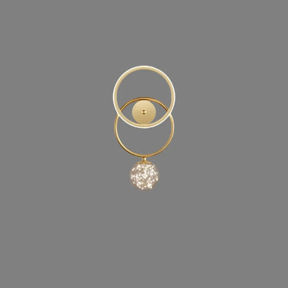 LuxeGlow – Modern LED Vägglampa i Guld med Glaskula