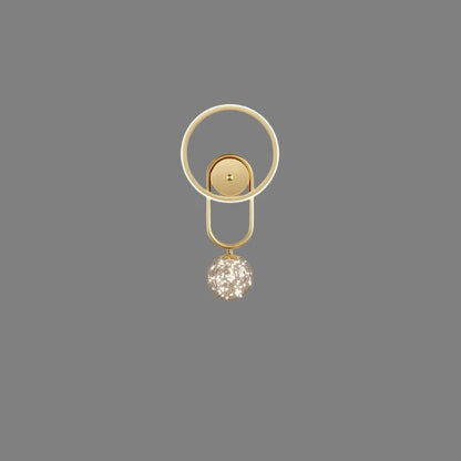 LuxeGlow – Modern LED Vägglampa i Guld med Glaskula