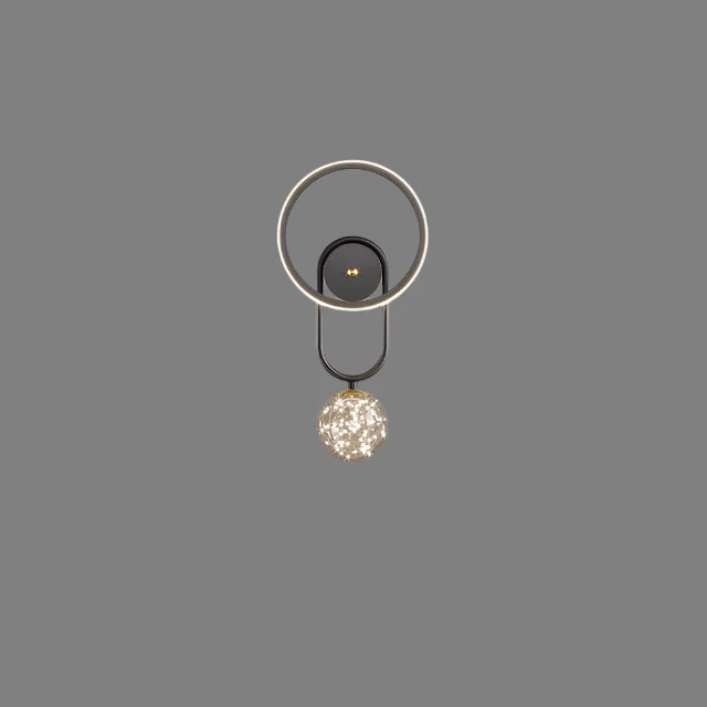 LuxeGlow – Modern LED Vägglampa i Guld med Glaskula