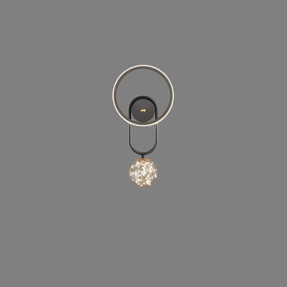 LuxeGlow – Modern LED Vägglampa i Guld med Glaskula