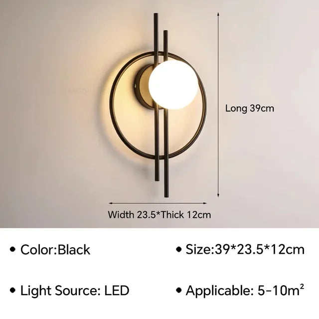 ModernLustre - LED Vägglampa Glassfär | Stämningsfull Belysning för Alla Rum