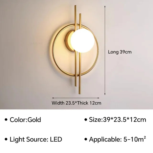 ModernLustre - LED Vägglampa Glassfär | Stämningsfull Belysning för Alla Rum
