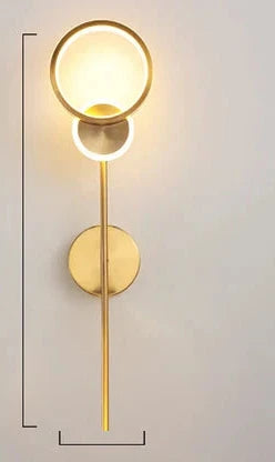 GlowCraft – Modern LED Vägglampa i Guld för Vardagsrum &amp; Hall