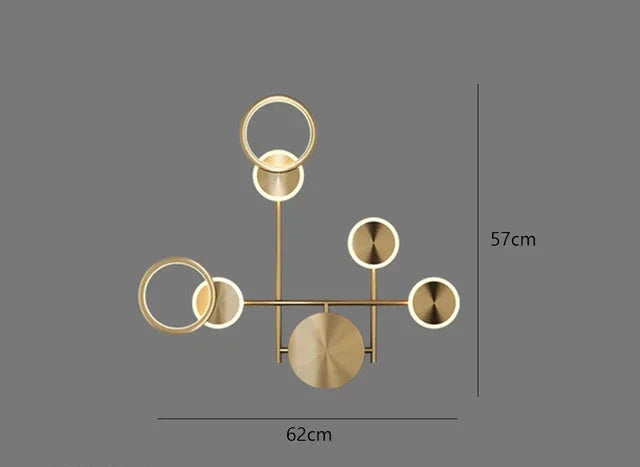 GlowCraft – Modern LED Vägglampa i Guld för Vardagsrum &amp; Hall