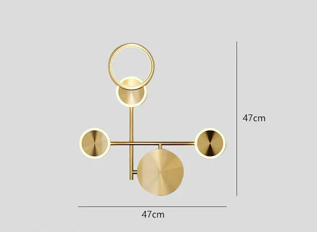 GlowCraft – Modern LED Vägglampa i Guld för Vardagsrum & Hall