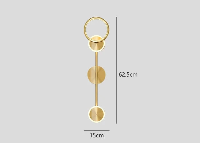 GlowCraft – Modern LED Vägglampa i Guld för Vardagsrum &amp; Hall