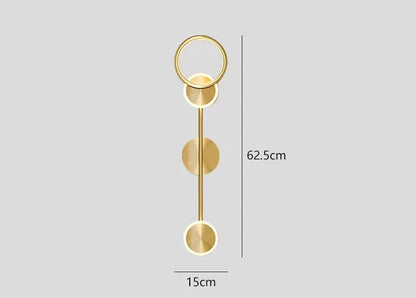 GlowCraft – Modern LED Vägglampa i Guld för Vardagsrum &amp; Hall