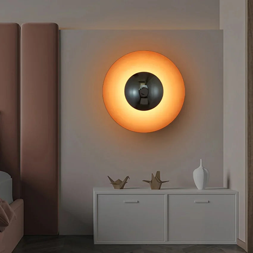 LumiCurve - Modern Rund LED Vägglampa – Stilren Belysning för Varje Rum