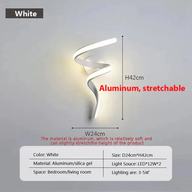 LumiSpiral - LED Vägglampa med Modern Design
