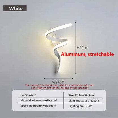 LumiSpiral - LED Vägglampa med Modern Design