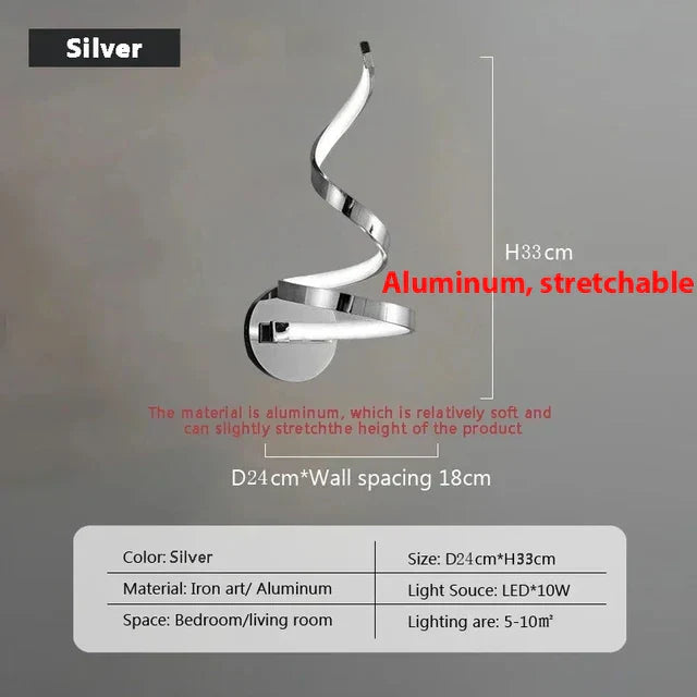 LumiSpiral - LED Vägglampa med Modern Design