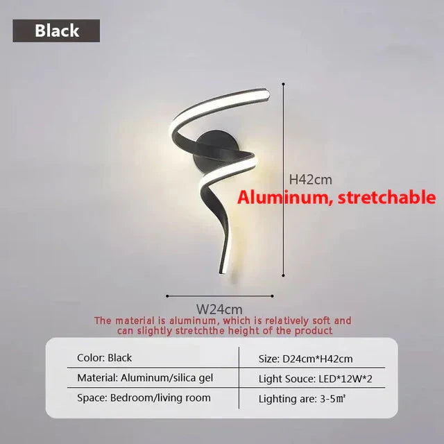 LumiSpiral - LED Vägglampa med Modern Design