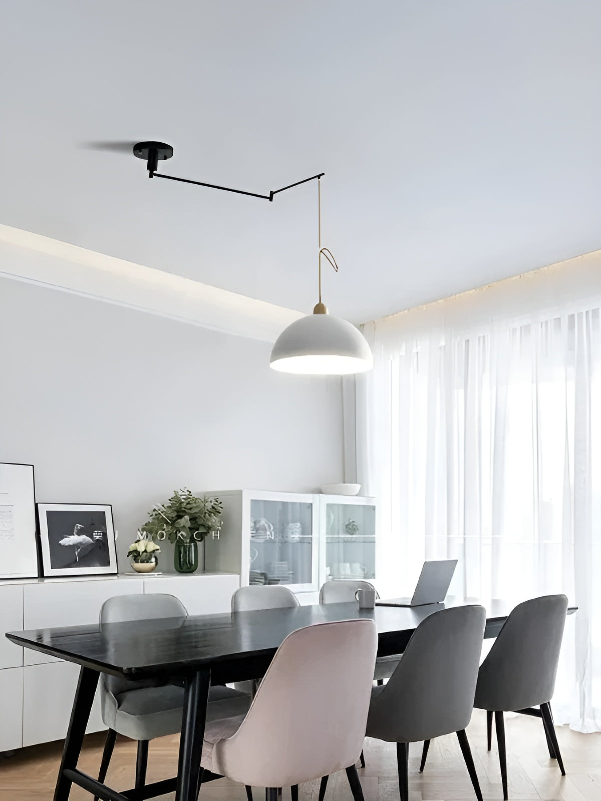 LuxeSwing Light - Nordisk Justerbar LED- Taklampa med Svängarm