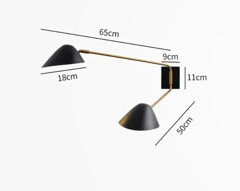 FlexGlow - Svängbar Vägglampa med Lång Arm och LED-belysning