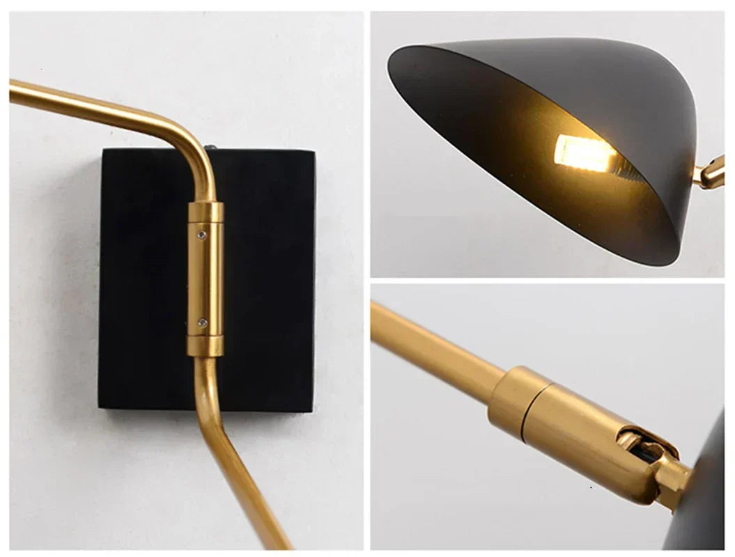 FlexGlow - Svängbar Vägglampa med Lång Arm och LED-belysning