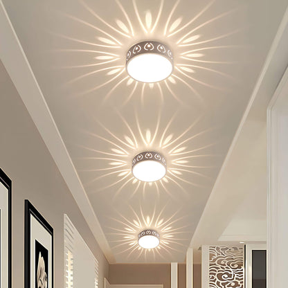 Aurora LED Taklampa - Atmosfärisk Belysning med Eleganta Mönster