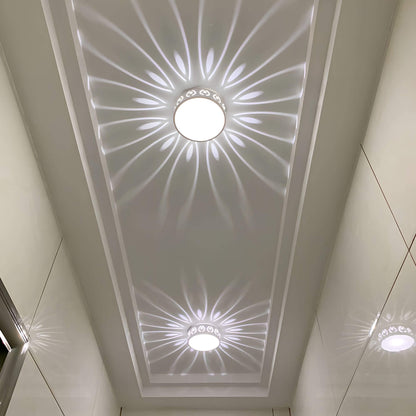 Aurora LED Taklampa - Atmosfärisk Belysning med Eleganta Mönster