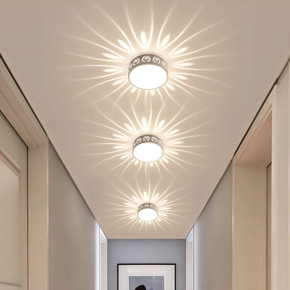 Aurora LED Taklampa - Atmosfärisk Belysning med Eleganta Mönster