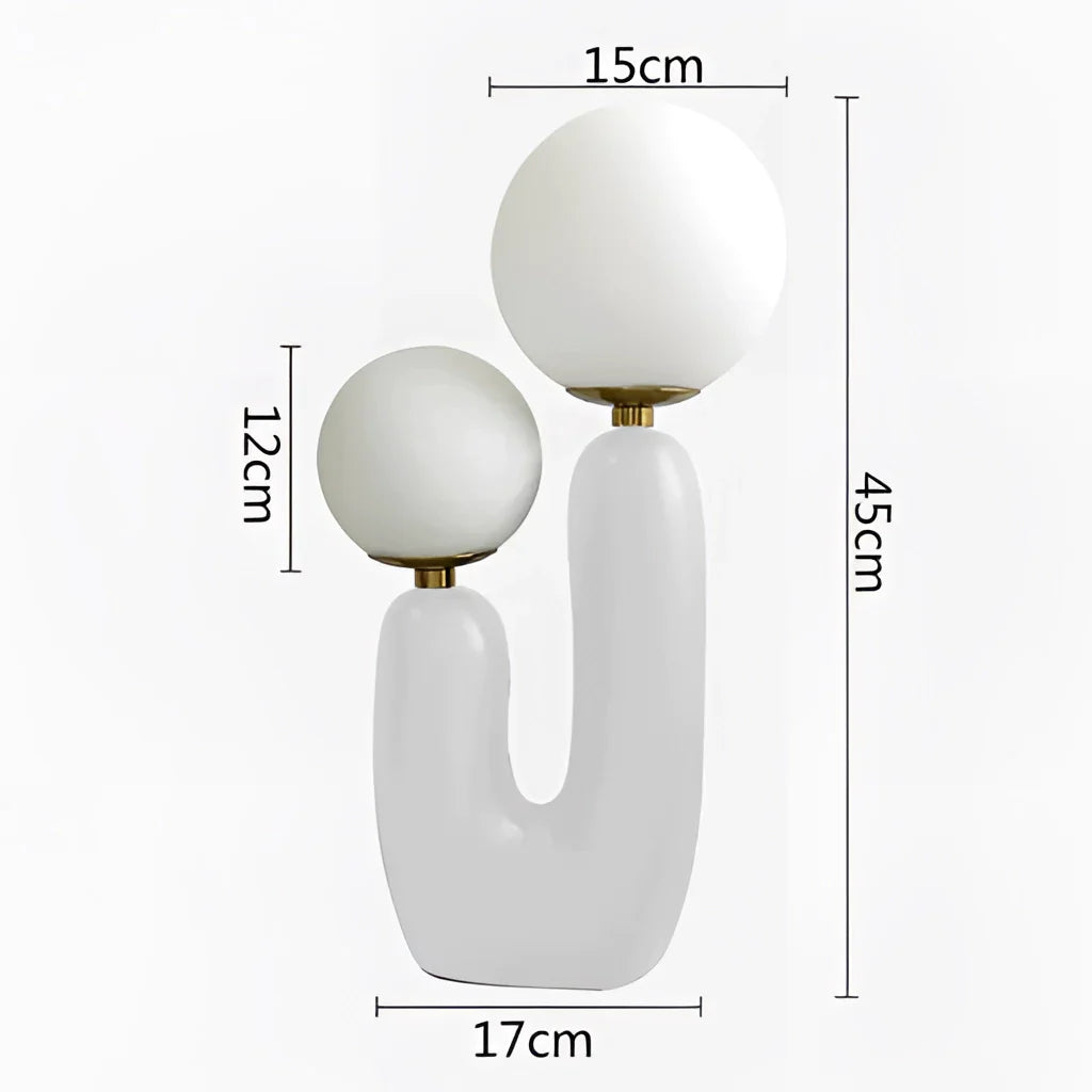 Modern Kaktus-design bordslampa – Touch-kontroll, mjölkgolvkulor, LED-belysning för vardagsrum eller sovrum