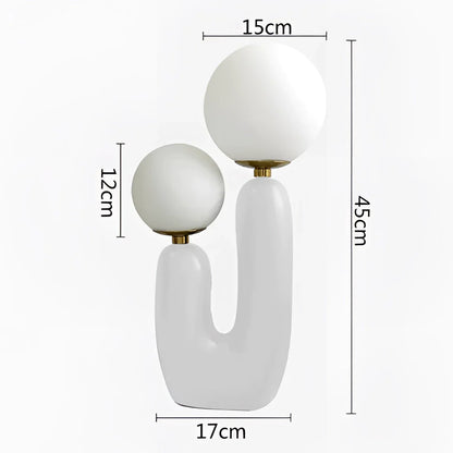 Modern Kaktus-design bordslampa – Touch-kontroll, mjölkgolvkulor, LED-belysning för vardagsrum eller sovrum