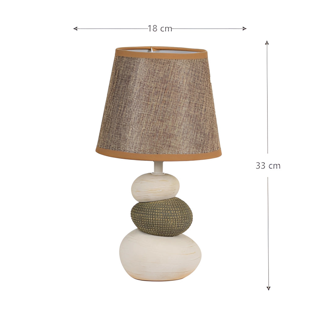 Modern skrivbordslampa med textilskärm – LED-ljus för sovrum, kontor eller vardagsrum