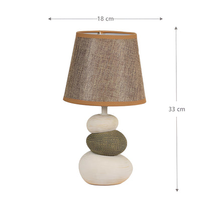 Modern skrivbordslampa med textilskärm – LED-ljus för sovrum, kontor eller vardagsrum