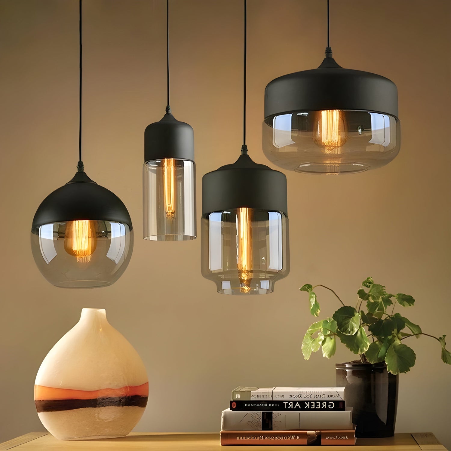 LED-Hänglampa i glas – Modern, skandinavisk design för stiliga vardagsrum
